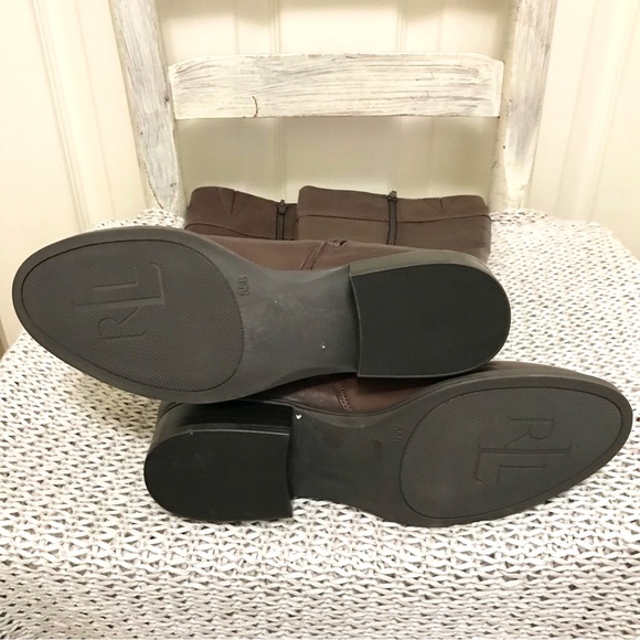 Ralph Lauren Madisen Monogram Leather Riding Boot - Picture 16 of 16